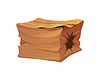 Vector clipart: Damaged and ripped package cardboard cartoon box