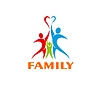 Family icon featuring three colorful figures