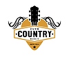 Vector clipart: Country music club icon featuring guitar headstock
