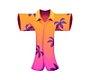 Vector clipart: Summer holiday travel font Hawaiian shirt letter T