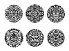 Vector clipart: Maori tribal tattoo with polynesian circle pattern