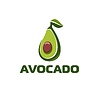 Vector clipart: Healthy food green avocado company icon or symbol