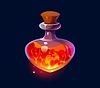 Vector clipart: Magic potion bottle, Halloween witch elixir poison