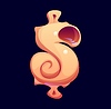 Vector clipart: Sea seashell cartoon font dollar currency symbol