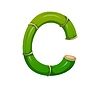 Vector clipart: Forest bamboo piece font, typeset letter C