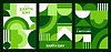Vector clipart: Earth day posters with abstract geometric pattern