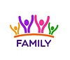Vector clipart: Family icon features colorful abstract figures