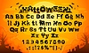 Vector clipart: Halloween font, cartoon evil monster alphabet type
