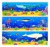 Векторный клипарт: Игровой фон ocean underwater с морскими животными
