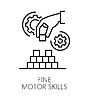 Vector clipart: Kids motor skills cognitive ability line icon