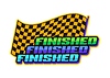 Vector clipart: Automobile race competition retro Y2K sticker