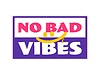 Vector clipart: No bad vibes Y2K groovy sticker or hippie print