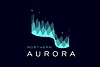 Northern sky aurora borealis wave light icon