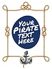 Vector clipart: Sail ship rope frame with anchor and marine knots