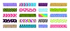 Vector clipart: Adhesive color Y2K washi tape pieces, paper scotch