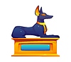 Cartoon Anubis, Egyptian god of afterlife