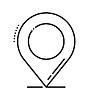Vector clipart: Trip route location point line icon or symbol