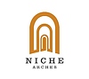 Vector clipart: Niche arch icon, graphic window shape or symbol