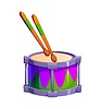 Vector clipart: Cartoon drum for Brazil carnival party celebration