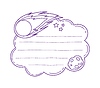 Galaxy space comet kids memo note template | Stock Vector Graphics
