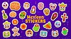 Vector clipart: Mexican Day of Dead cookies and cake stickers pack