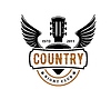 Vector clipart: Country music night club icon, guitar and wings