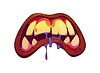 Vector clipart: Halloween scary and creepy drool monster grin jaw