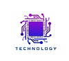 Vector clipart: Technology icon, AI tech, computer chip or chipset