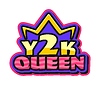 Vector clipart: Queen Y2K groovy retro sticker, cool print