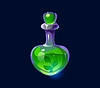 Vector clipart: Witch magic potion bottle, Halloween life elixir