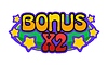 Векторный клипарт: 2x бонусная наклейка casino fortune Y2K в стиле ретро