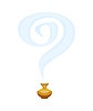 Vector clipart: Day of Dead font remains urn question mark