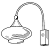 Vector clipart: Wall lamp outline
