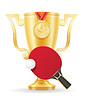 Vector clipart: ping- pong cup winner gold stock