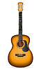 Vector clipart: acoustic guitar stock