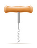 Vector clipart: corkscrew for opening cork in wine bottle