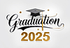 Выпускной 2025 года с надписью на шляпе | Иллюстрация