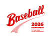 Vector clipart: Baseball tournament template with hand lettering