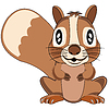 Vector clipart: Wildlife rodent squirrel is insulated