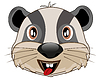 Mug animal badger is insulated