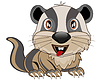 Vector clipart: Wildlife badger is insulated