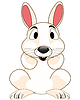 Vector clipart: Cartoon animal hare is insulated