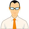 Vector clipart: Portrait men is insulated