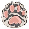Vector clipart: Paw animal is insulated