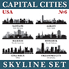 Vector clipart: Capital cities skyline set. USA. Part 