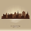 Vector clipart: Harrisburg Pennsylvania city skyline silhouette