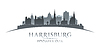 Vector clipart: Harrisburg Pennsylvania city silhouette white