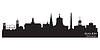 Vector clipart: Salem Oregon city skyline silhouette