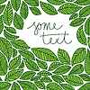 Vector clipart: Leaves frame with space for you message