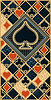 Vector clipart: Poker spades Art deco card, vector illustration	